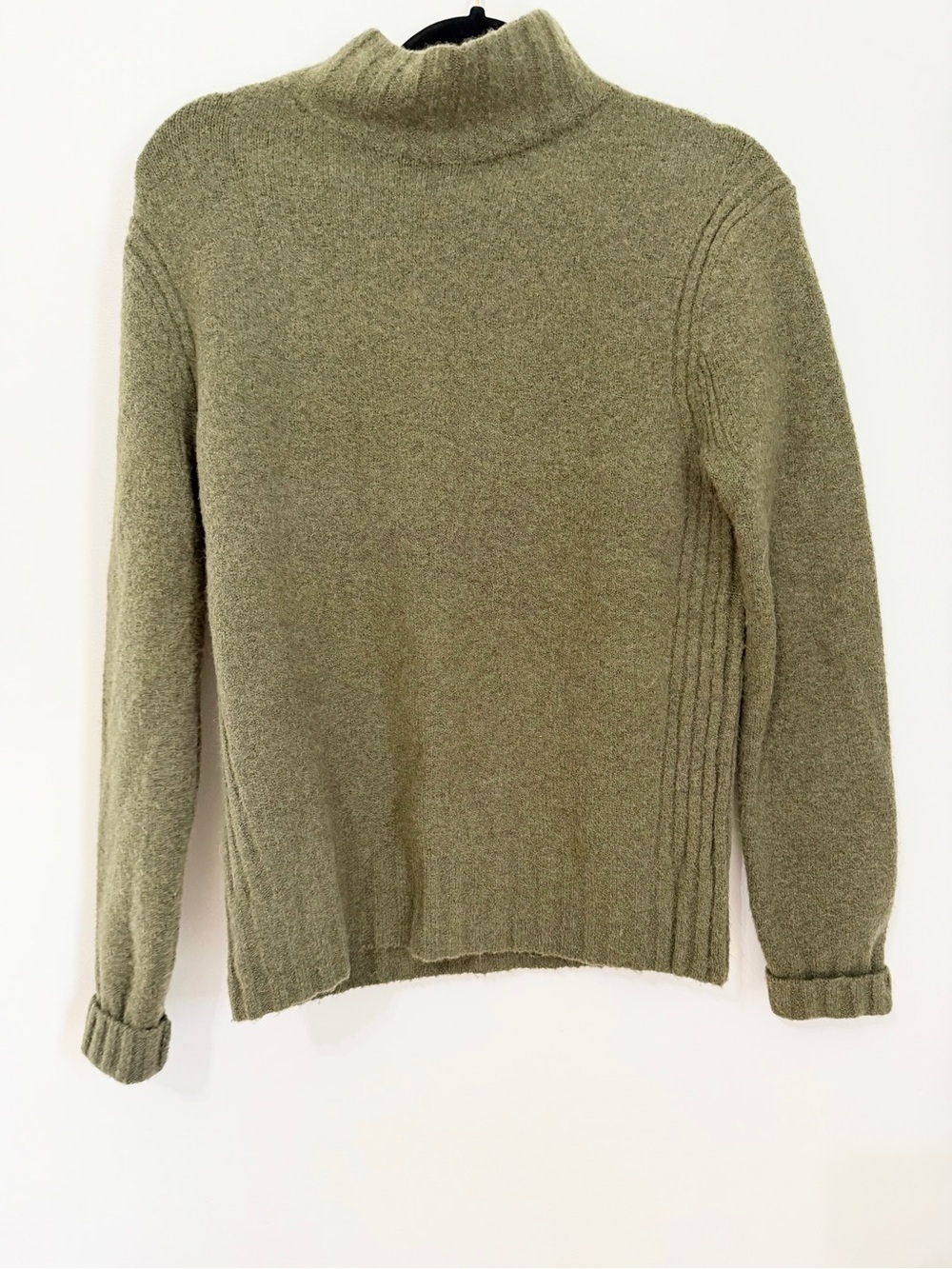 Point Sur green turtleneck size small merino wool and alpaca